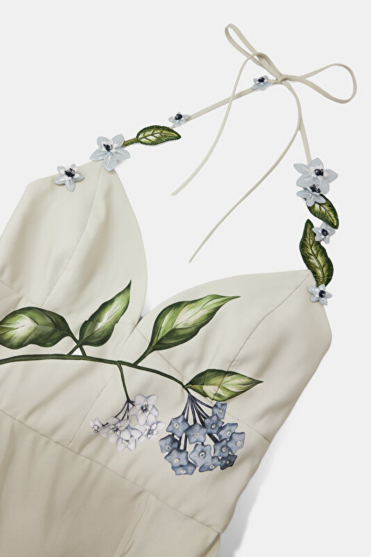 GREEN FLORAL DESIGN MIDI DRESS 3
