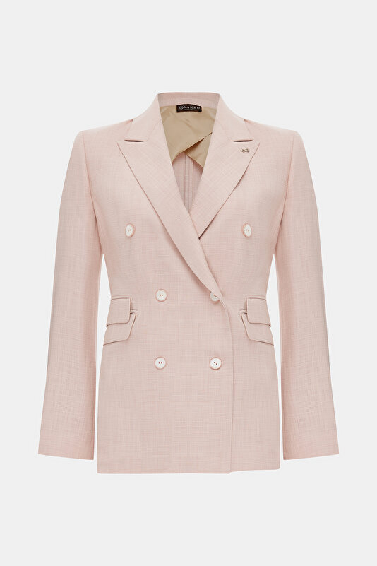 PINK SURPLICE NECKLINE (CROSS-OVER NECKLINE) JACKET