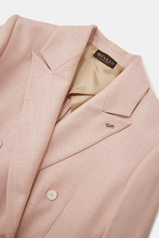 PINK SURPLICE NECKLINE (CROSS-OVER NECKLINE) JACKET 3