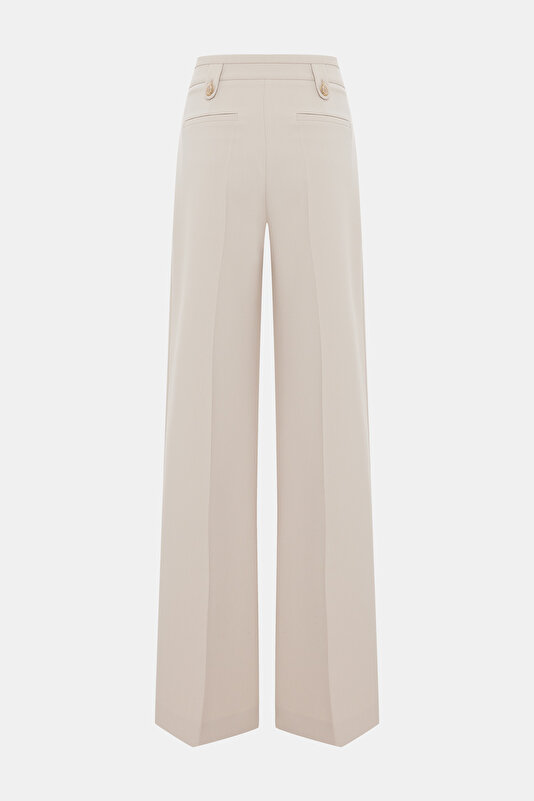 BEIGE STRAIGHT CUT TROUSERS 2