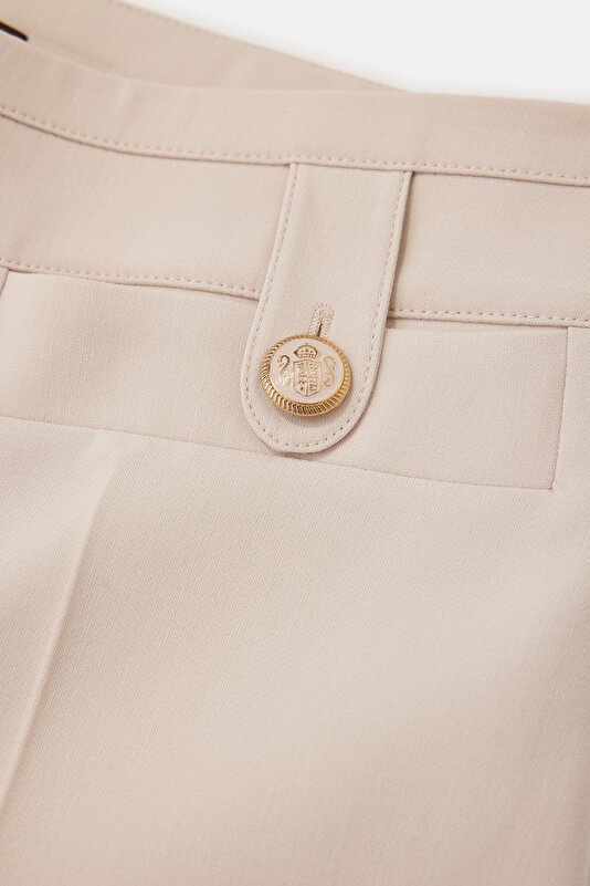 BEIGE STRAIGHT CUT TROUSERS 4