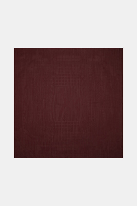 MAROON JACQUARD MODAL/WOOL SCARF