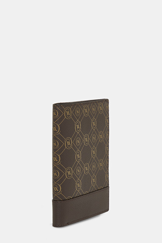 BEIGE MONOGRAM LEATHER WALLET 2