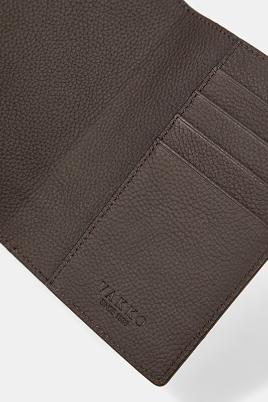 BEIGE MONOGRAM LEATHER WALLET 4