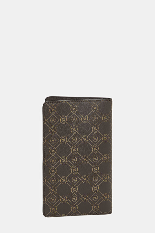 BEIGE MONOGRAM LEATHER WALLET 3