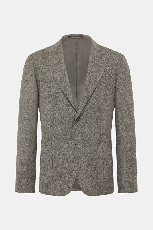 GREY SURPLICE NECKLINE (CROSS-OVER NECKLINE) JACKET