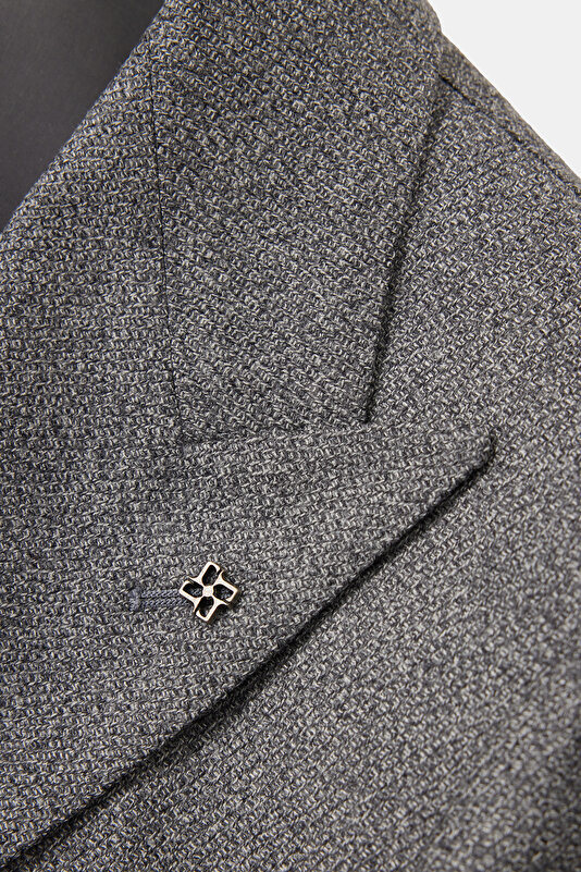 GREY SURPLICE NECKLINE (CROSS-OVER NECKLINE) JACKET 4