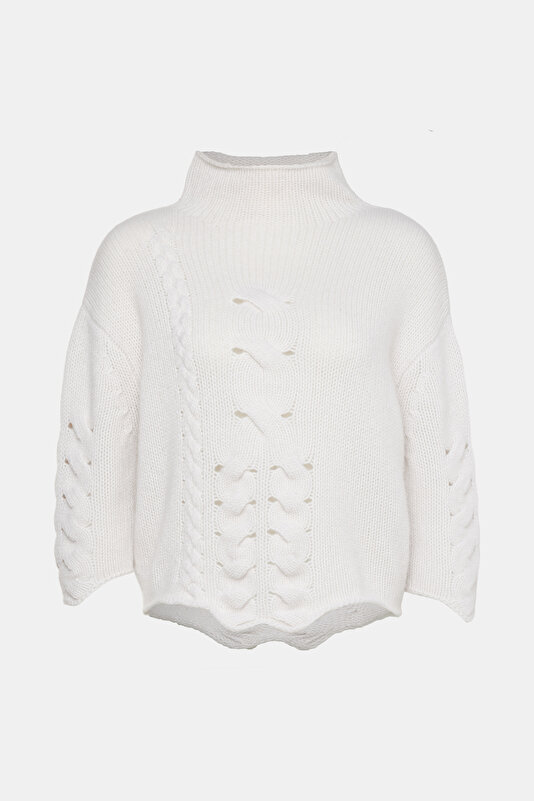 ECRU UPRIGHT COLLAR TRICOT 4