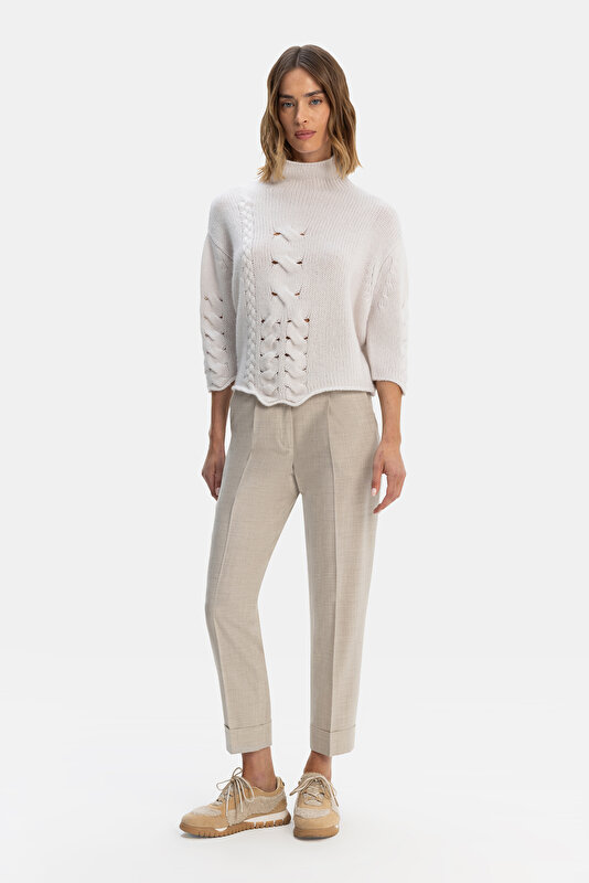 ECRU UPRIGHT COLLAR TRICOT 3