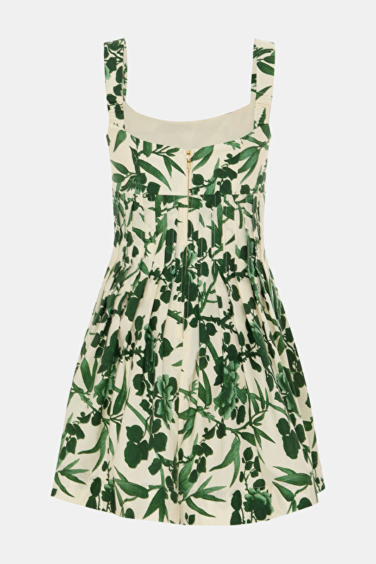 LİGHT GREEN FLORAL PATTERN MAXİ DRESS 2