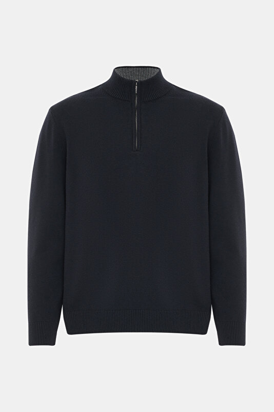 NAVY BLUE 1/2 TURTLENECK TRICOT