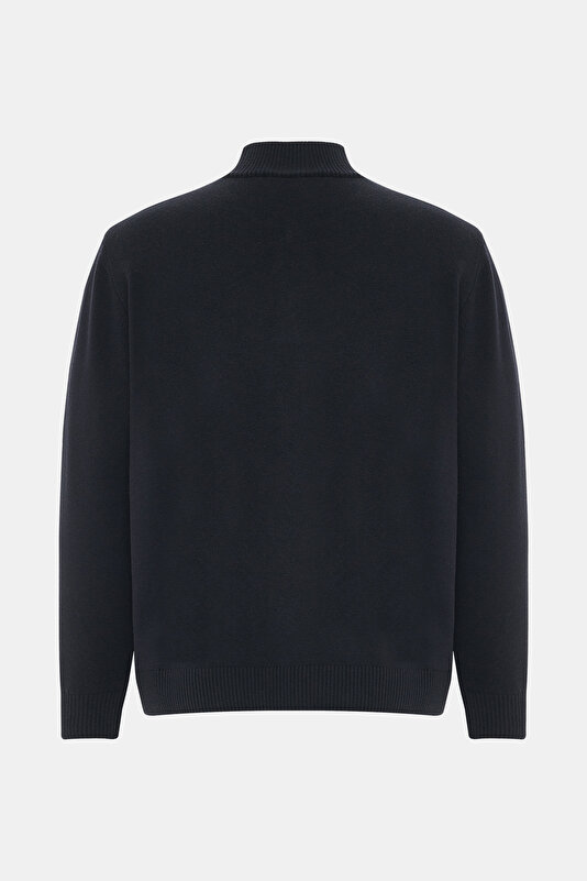 NAVY BLUE 1/2 TURTLENECK TRICOT 2