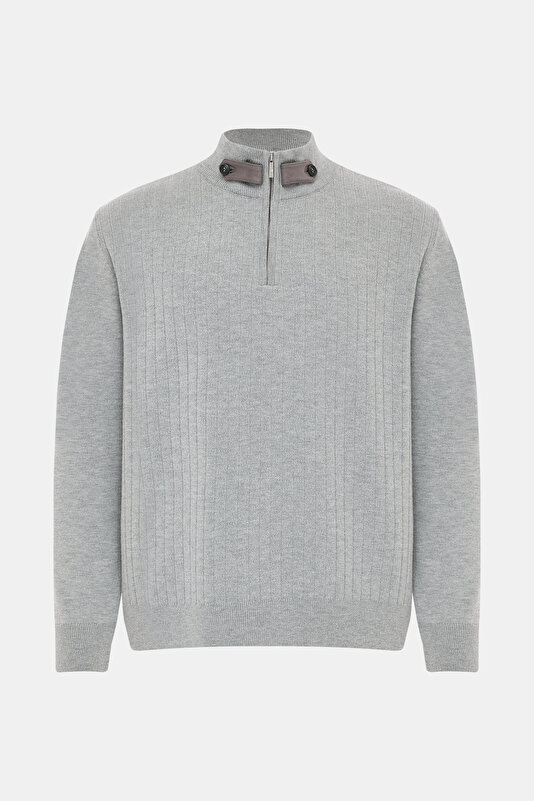 GREY 1/2 TURTLENECK TRICOT