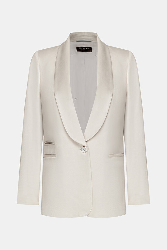 GREY SHAWL COLLAR JACKET