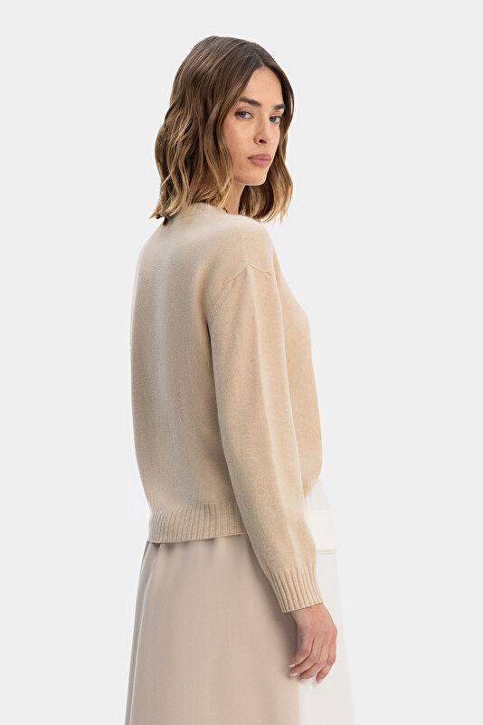 BEIGE V NECK 2