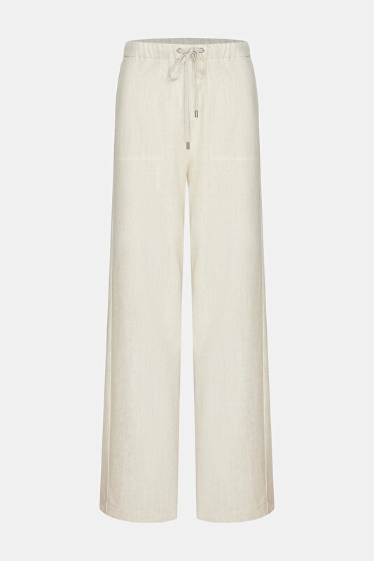 BEIGE STRAIGHT CUT TROUSERS 4