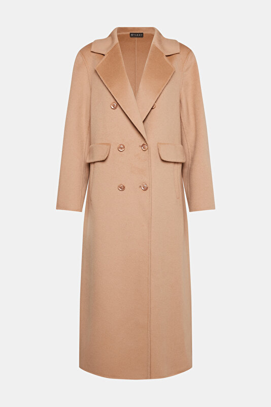 CAMEL DOUBLEFACE WOOL OVERCOAT