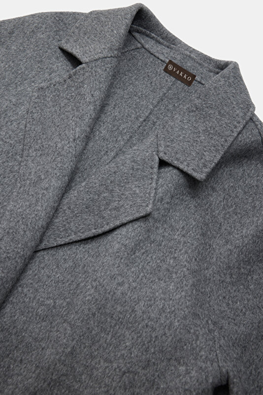 GREY DOUBLEFACE WOOL OVERCOAT 3