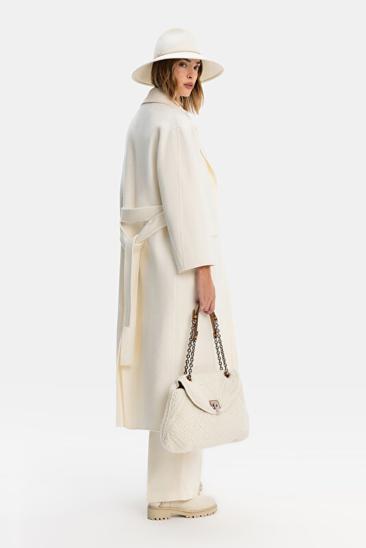 ECRU DOUBLEFACE WOOL/CASHMERE OVERCOAT 2