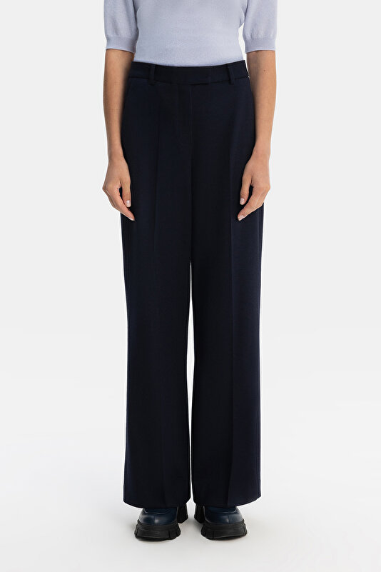 BROWN DOUBLEFACE STRAIGHT CUT TROUSERS 2