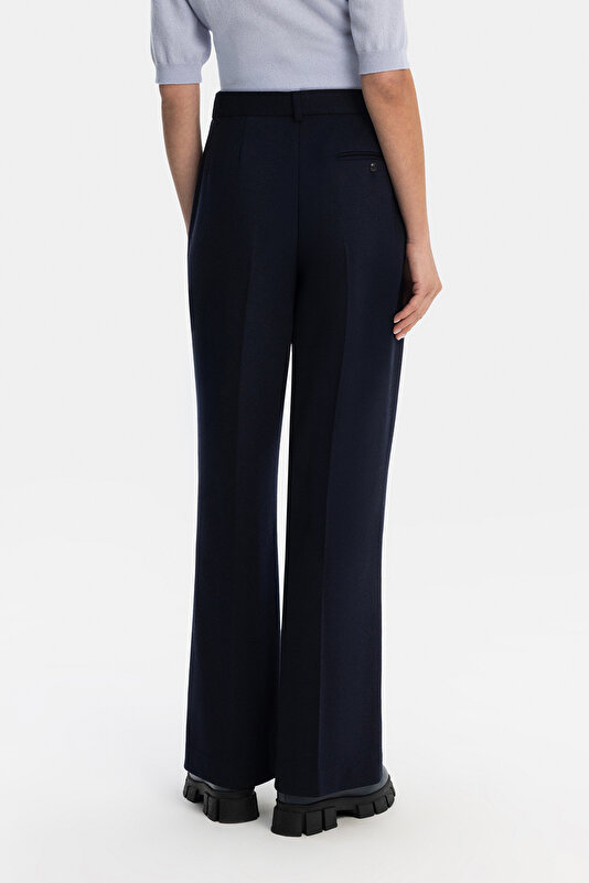 BROWN DOUBLEFACE STRAIGHT CUT TROUSERS 3