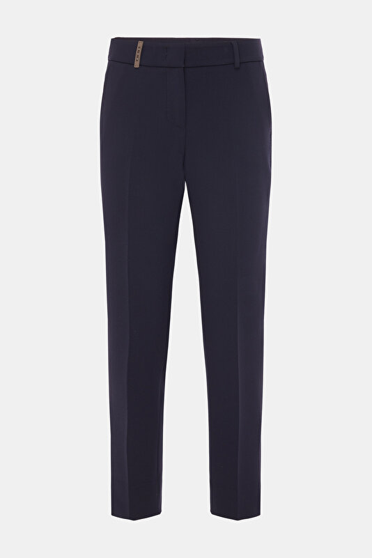 NAVY BLUE SKINNY LEG TROUSERS