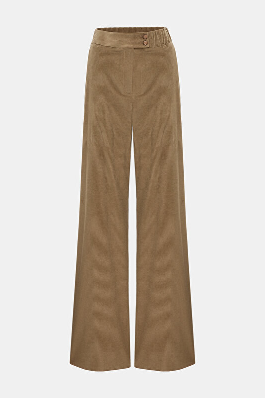 CAMEL FİTİLLİ DAR PAÇA PANTOLON