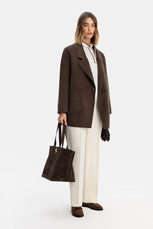 BROWN WOOL/CASHMERE OVERCOAT 4