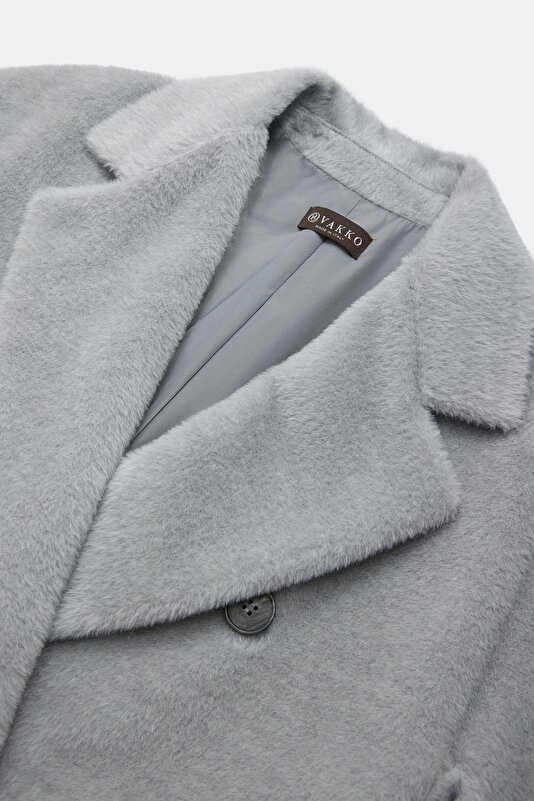 LIGHT GREY ALPACA WOOL OVERCOAT 3