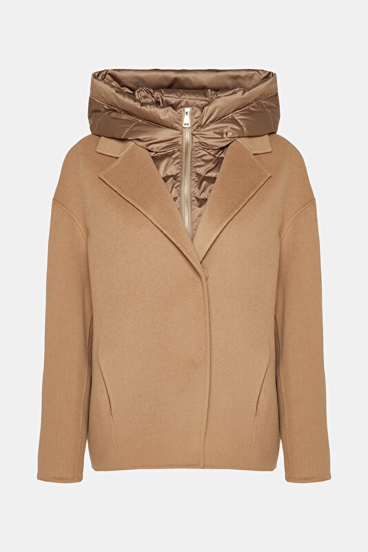 CAMEL WOOL/CASHMERE REEFER JACKET