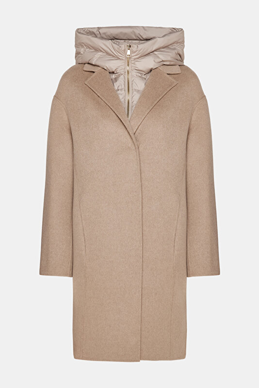 BEIGE WOOL/CASHMERE REEFER JACKET