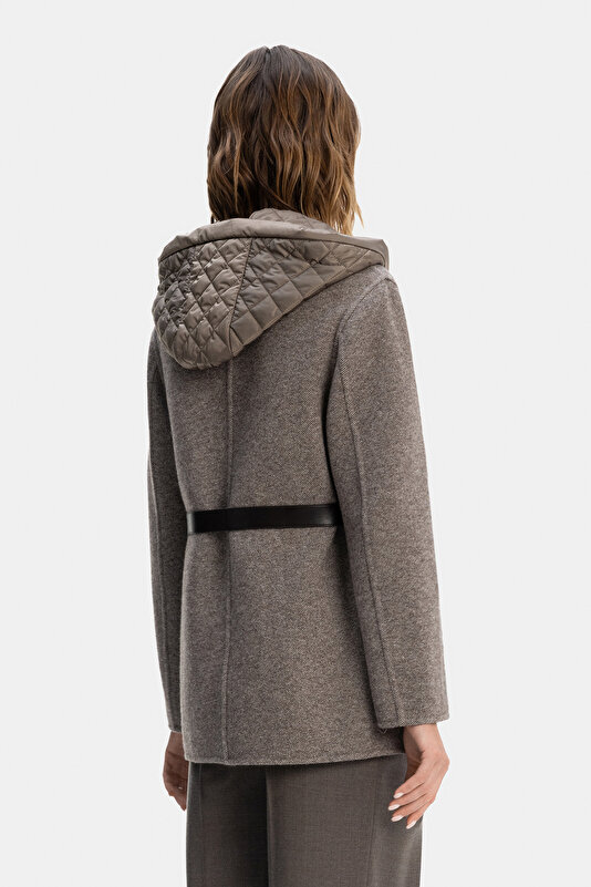 BROWN WOOL REEFER JACKET 2