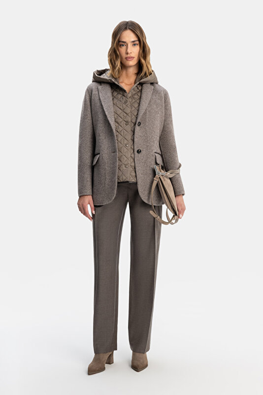 BROWN WOOL REEFER JACKET 3