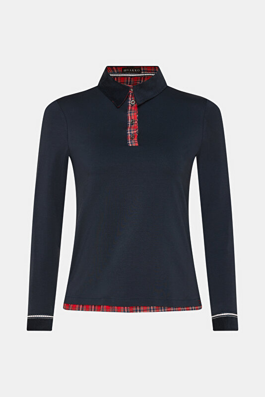 RED LONG SLEEVE BLOUSE