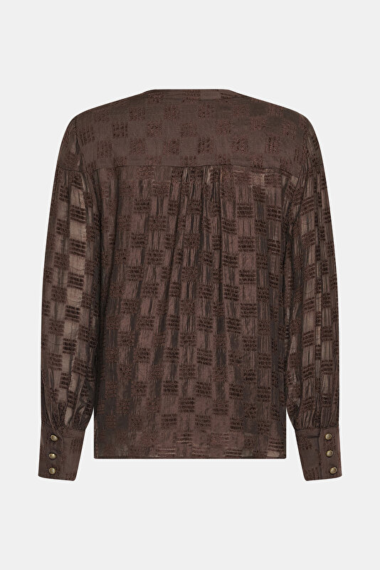 BROWN LONG SLEEVE BLOUSE 2