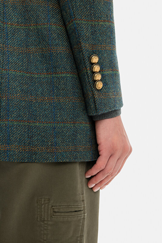 DARK GREEN MANDARIN COLLAR JACKET 3