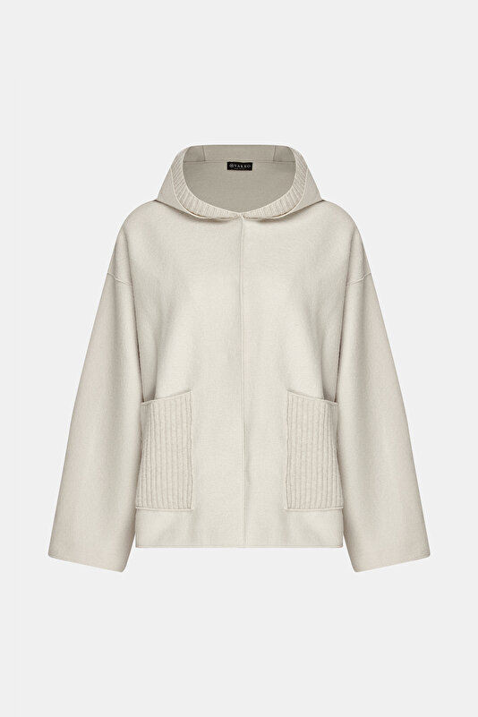 BEIGE HOODIE JACKET
