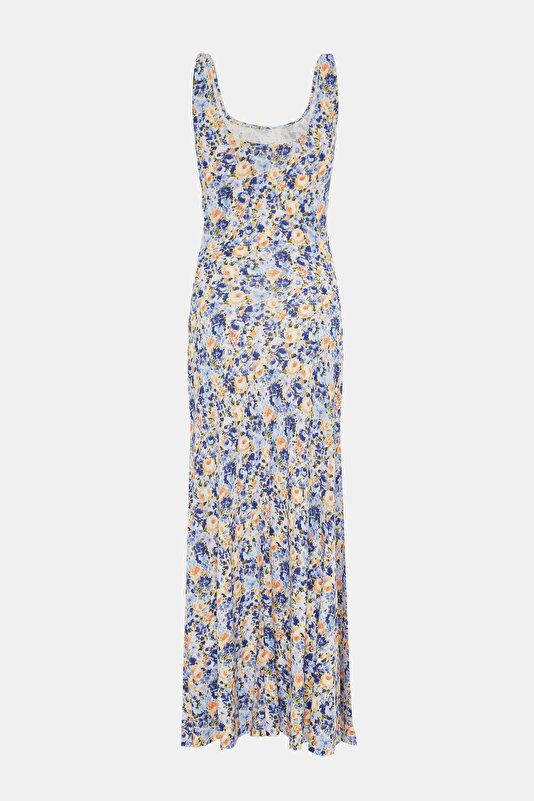 MULTICOLOR DESIGN FILLED MAXI DRESS 2