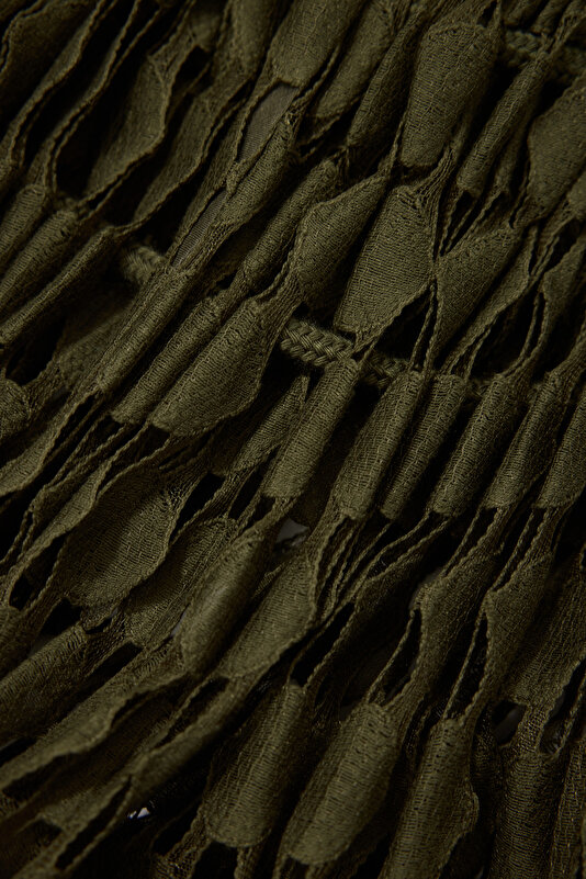DARK GREEN LACY SKIRT 4