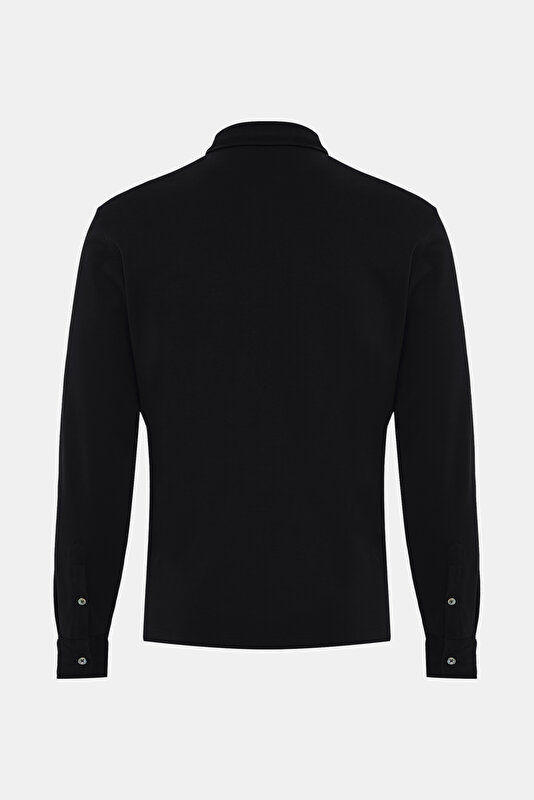 FERMUARLI POLO YAKA UZUN KOL T-SHIRT 2