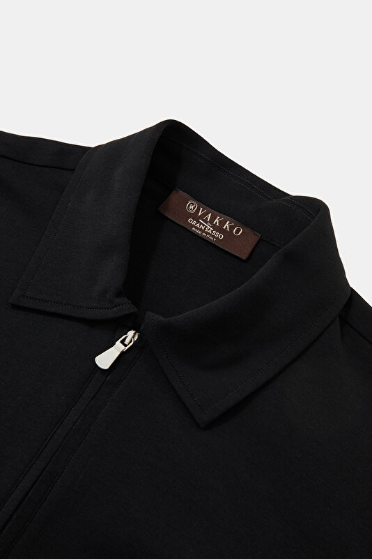 FERMUARLI POLO YAKA UZUN KOL T-SHIRT 3