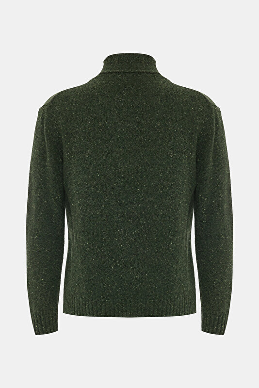 KHAKI LAPEL COLLAR TRICOT 2