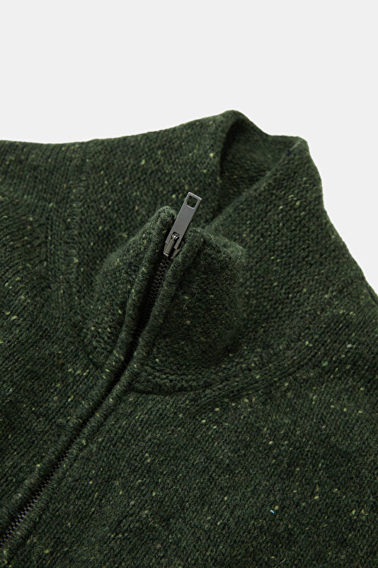 KHAKI LAPEL COLLAR TRICOT 3