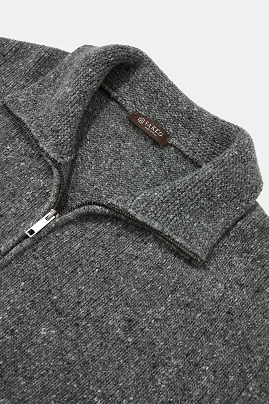 GREY LAPEL COLLAR TRICOT 3