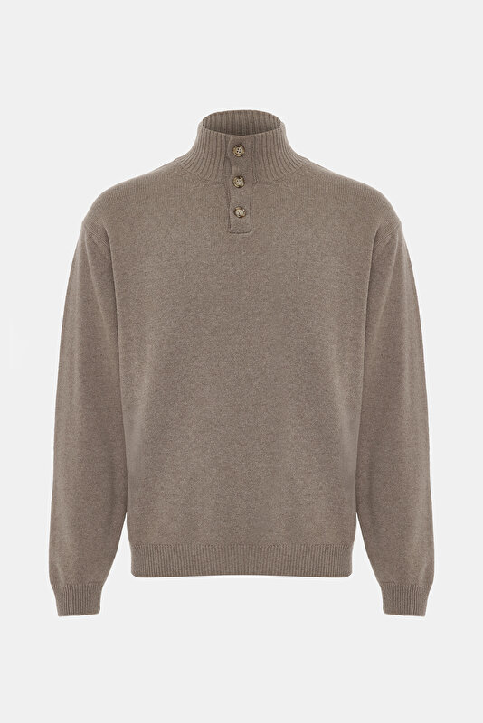 MINK UPRIGHT COLLAR TRICOT