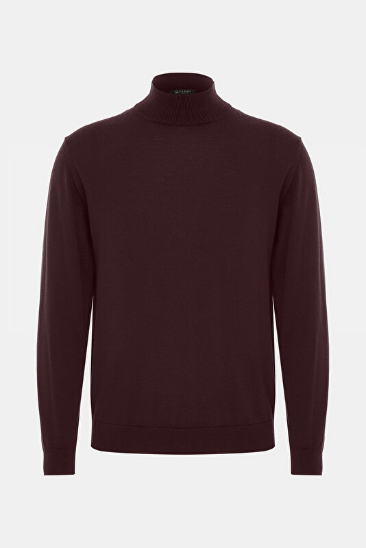 MAROON 1/2 TURTLENECK TRICOT