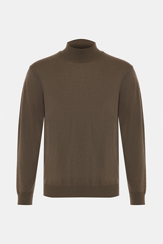 DARK KHAKI 1/2 TURTLENECK TRICOT