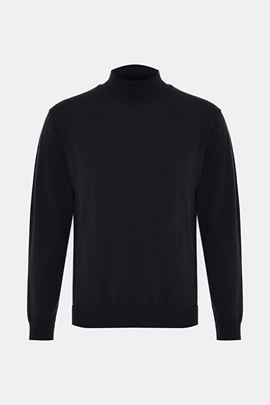 NAVY BLUE 1/2 TURTLENECK TRICOT