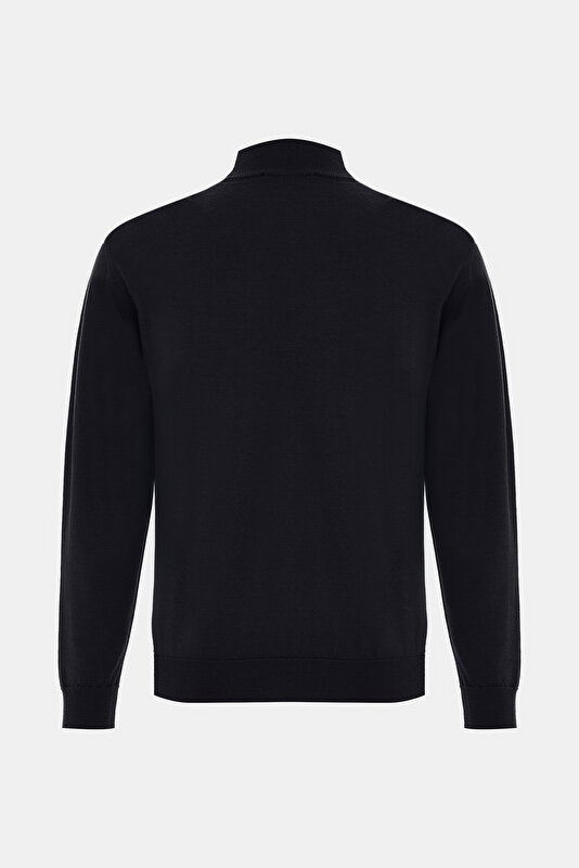 NAVY BLUE 1/2 TURTLENECK TRICOT 2