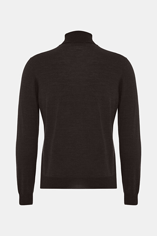 DARK BROWN TURTLENECK TRICOT 2